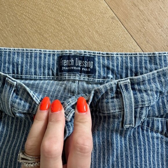 FDJ French Dressing Jeans – Striped Cropped Capri Denim – Size 10/12 (Approx) - Picture 4 of 5